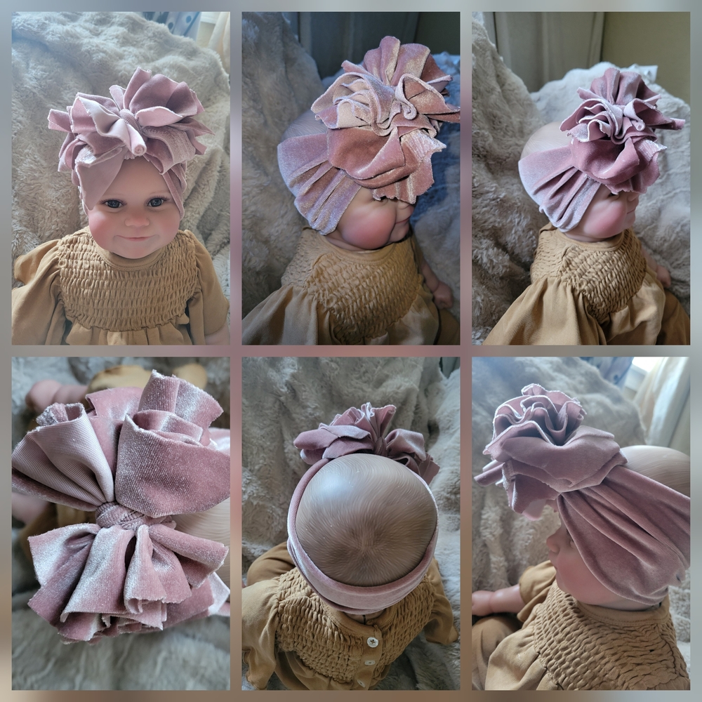 Pink Velvet Baby Headband
